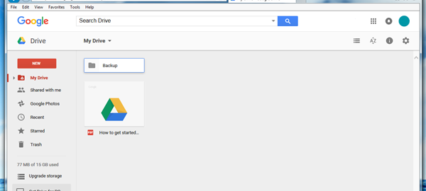 Change Google Drive folder