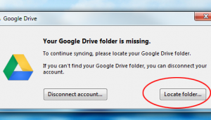 Google Drive locate folder