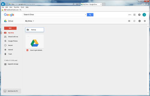 Change Google Drive folder default location