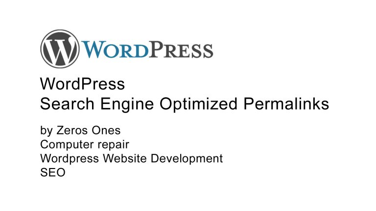 WordPress search engine optimized permalinks
