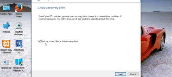 Create Windows 10 Recovery Drive