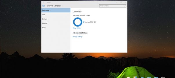 Windows 10 data usage application