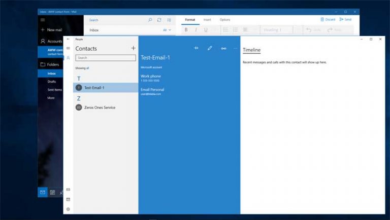 Windows 10 Mail Application Add Contact