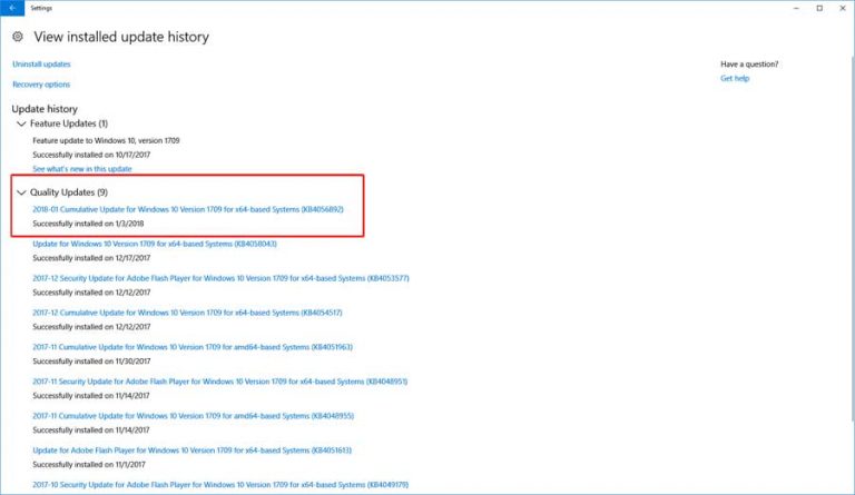 Meltdown and Spectre CPU Security Vulnerability Windows 10 Patch Install